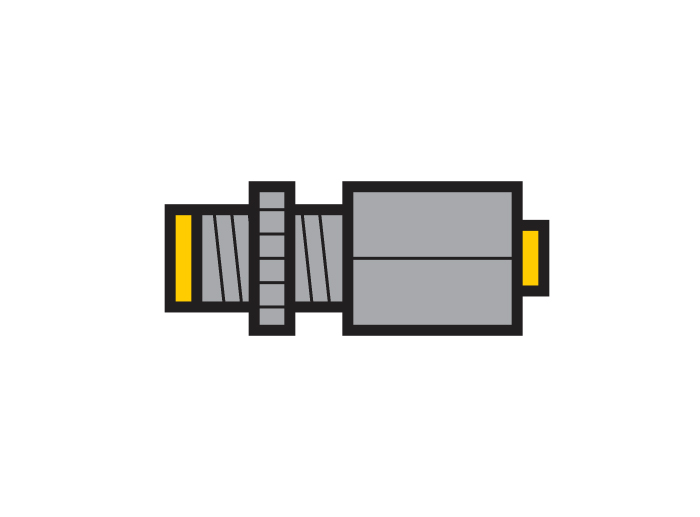 Turck M12 Feed-Through Receptacle; Female to Male; 6-Pin